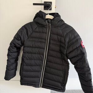 Boys or Unisex Sherwood Hooded Puffer Coat - Big Kid Size 10-12 - Matte Black